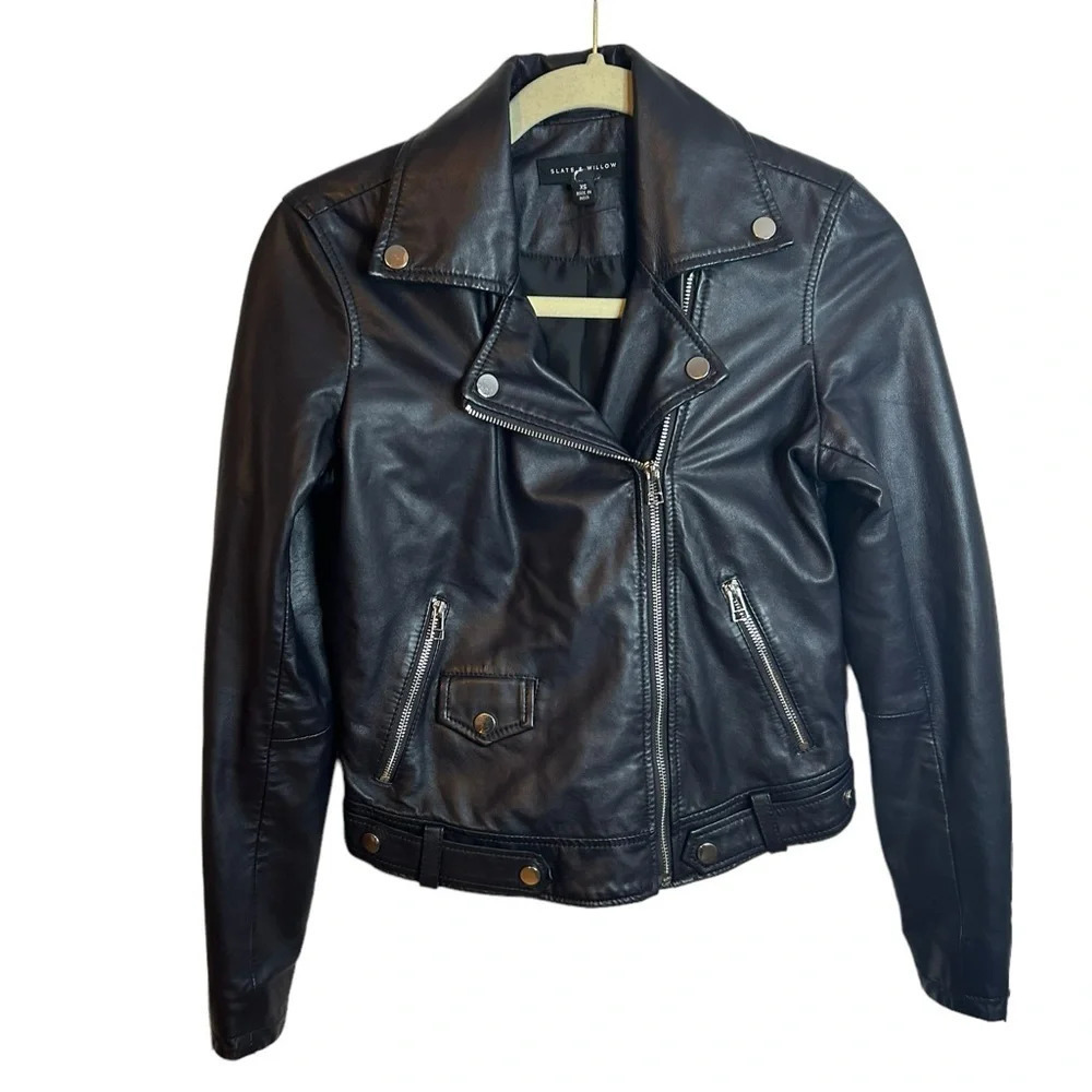 SLATE & WILLOW LEATHER MOTO JACKET